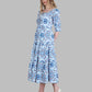 Blue Exotic Midi Dress