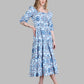 Blue Exotic Midi Dress