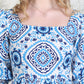 Blue Exotic Midi Dress