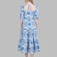Blue Exotic Midi Dress