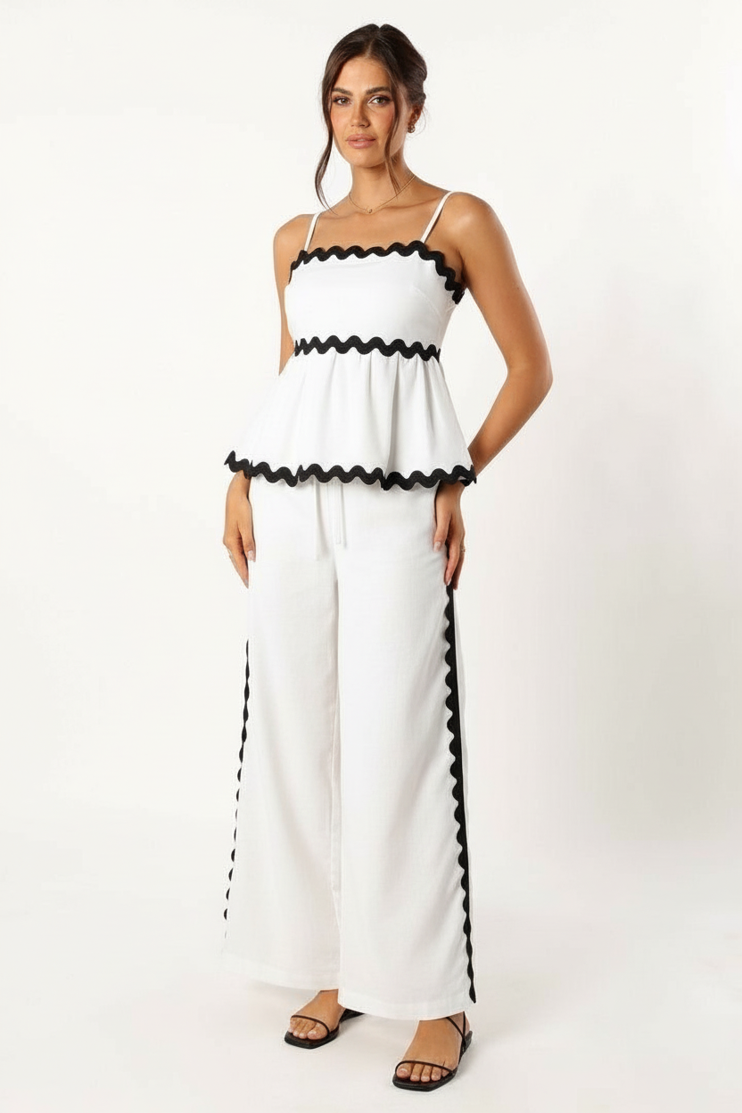 Black and white coord set