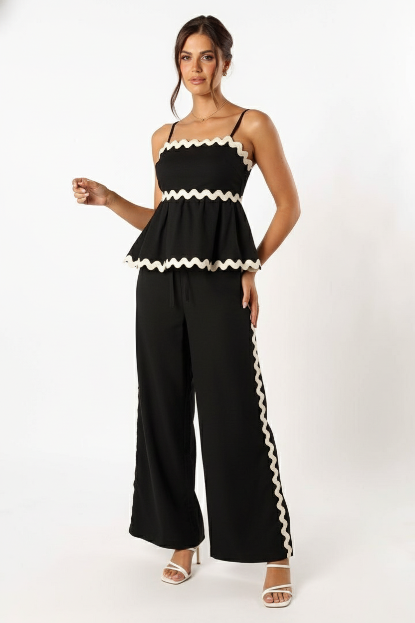 Black and white coord set