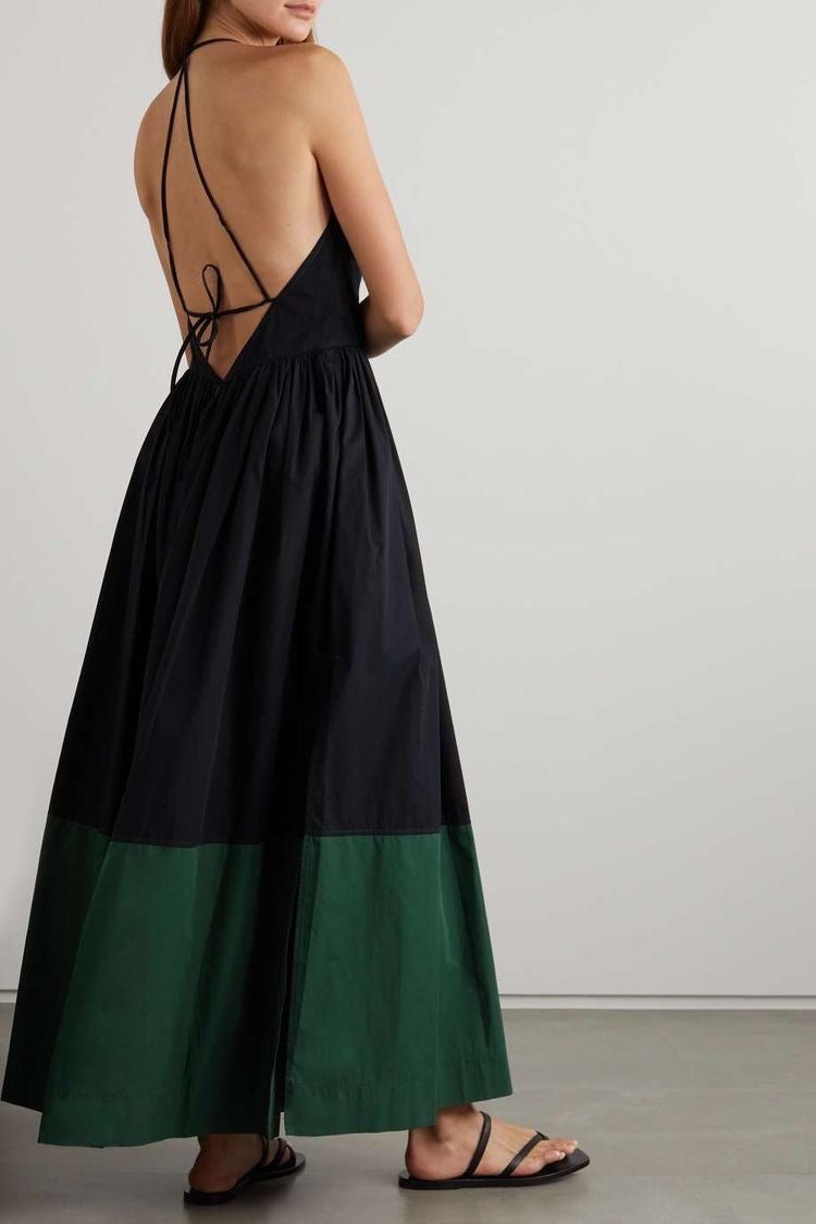 Backless cotton dress