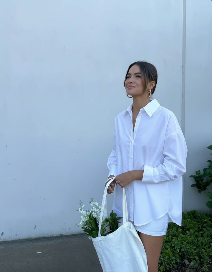 Solid oversized fit shirt